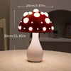 Mushroom Lamp, Led 3-Color Dimmable Mushroom Cloud Decorative Lamp, Aesthetic Room Decoration Environment Fluorescent Mushroom Lamp for Bedroom, Living Room, Office (Including Bulb) (Red)