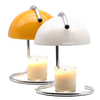 Modern Metal Candle Warmer lamp, Compatible with Yankee Candle Large Jar, with Timer Warmer Candle Lamp, Suitable for Melting and Heating Jam Candles in Small and Large Jars (Orange)