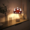 Mushroom Lamp, Led 3-Color Dimmable Mushroom Cloud Decorative Lamp, Aesthetic Room Decoration Environment Fluorescent Mushroom Lamp for Bedroom, Living Room, Office (Including Bulb) (Red)