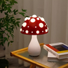 Mushroom Lamp, Led 3-Color Dimmable Mushroom Cloud Decorative Lamp, Aesthetic Room Decoration Environment Fluorescent Mushroom Lamp for Bedroom, Living Room, Office (Including Bulb) (Red)