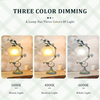 1pc Glass Table Lamp Flower Shaped Reading Table Lamp For Bedside Living Room Bedroom Home Office (Green)